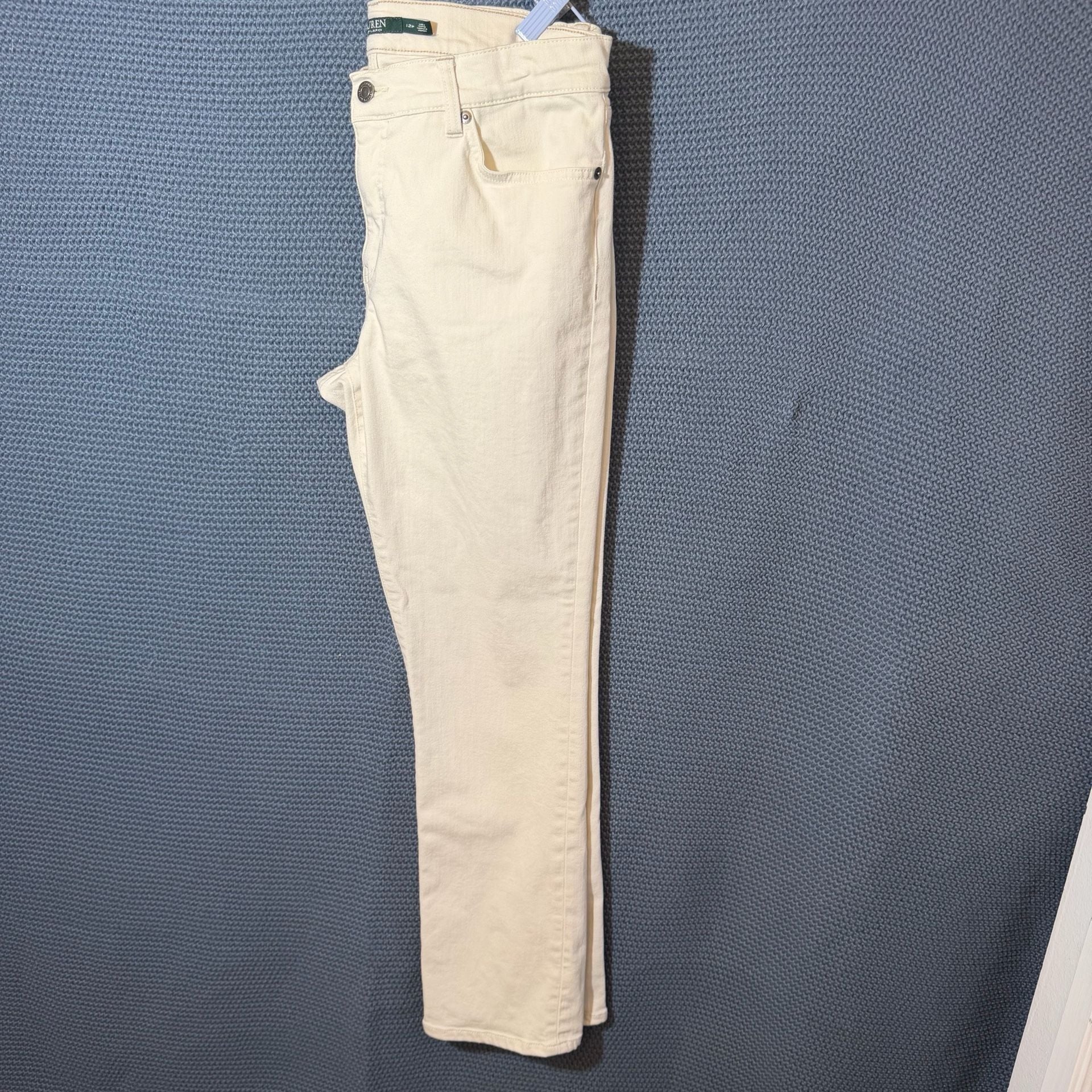 Lauren Ralph Lauren Denim Jeans Size 12P Cream 8