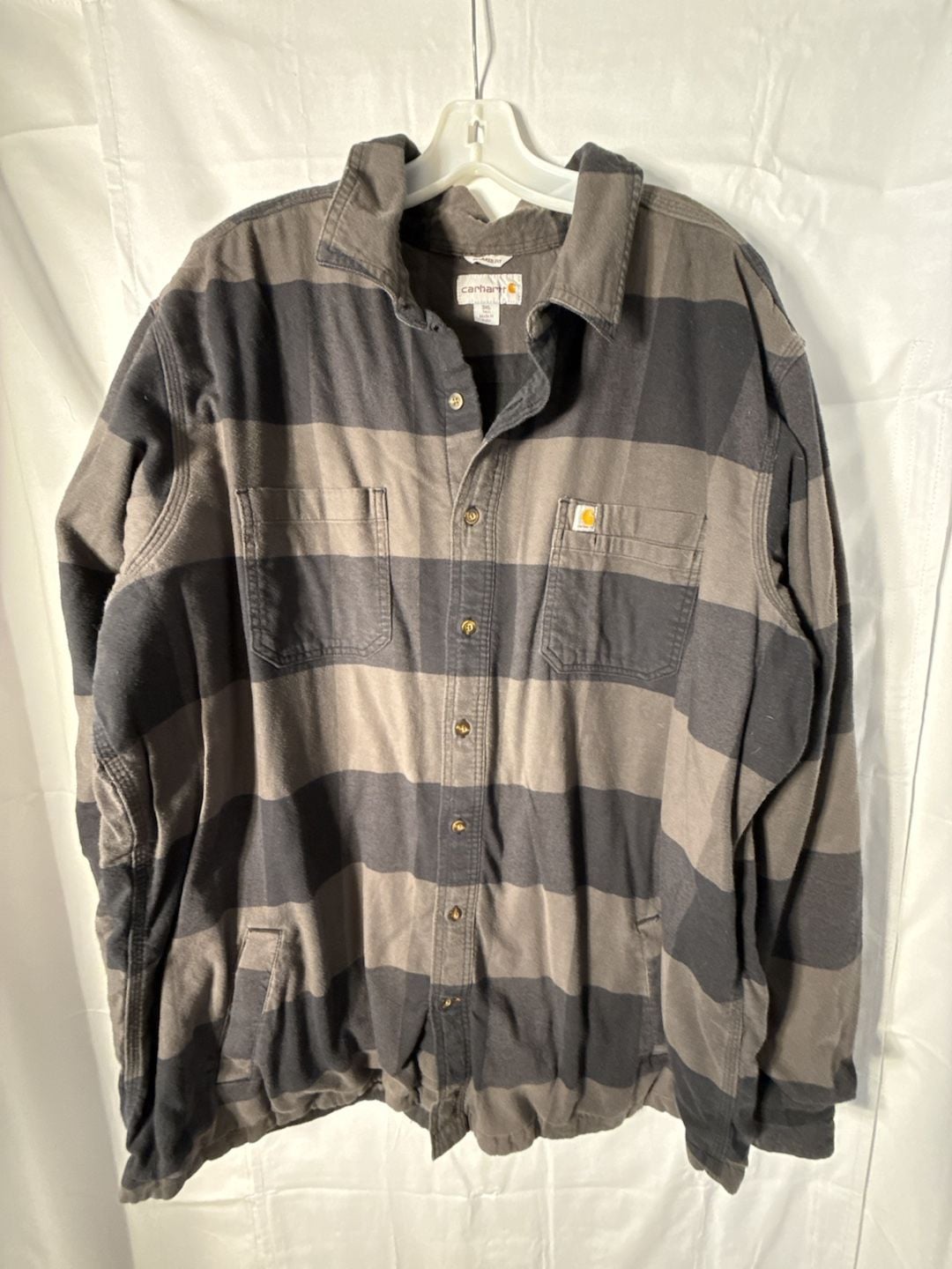 Carhartt Rugged Flex Hamilton Fleece Lined Shirt Jac Size 3XL Tall Plaid 2