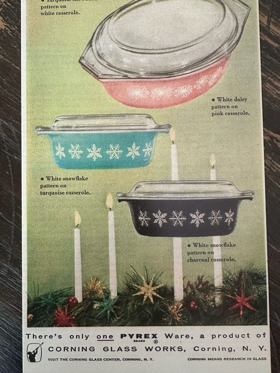 Pyrex Vintage Print Advertisement Decorator Casseroles 3