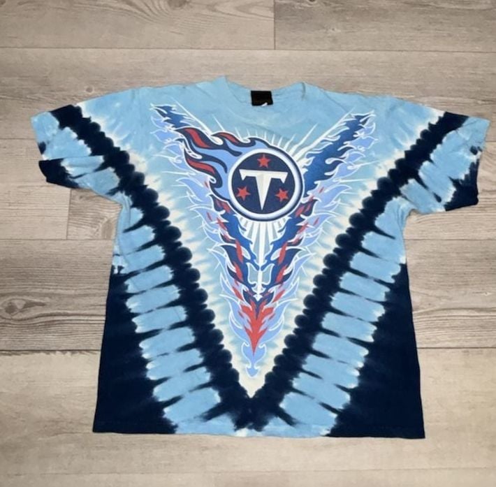 NFL Tennessee Titans Tie-Dye Graphic T-Shirt Blue 2
