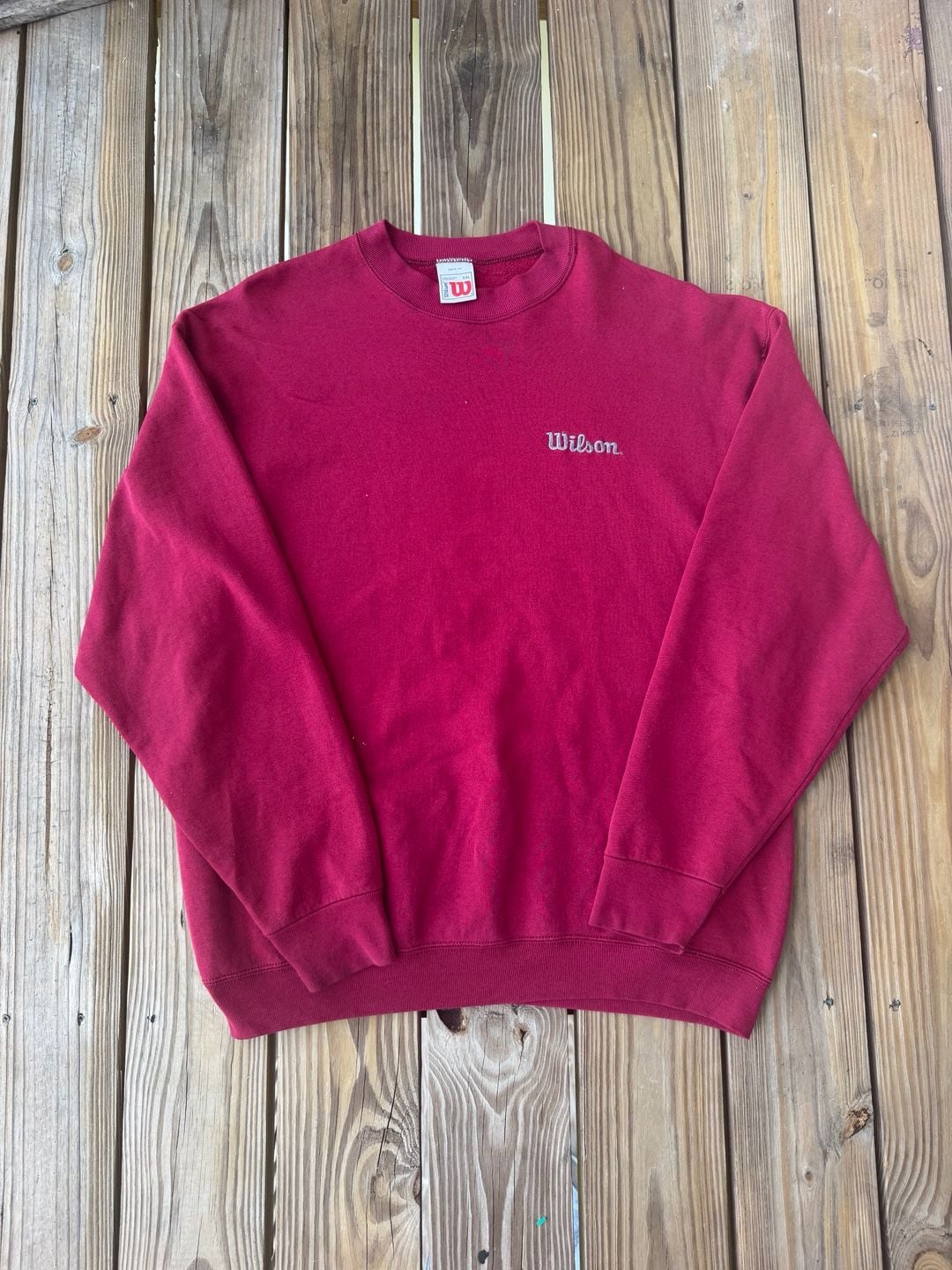 Wilson Crewneck Sweatshirt Size XXL Red Embroidered Logo Made In USA 2