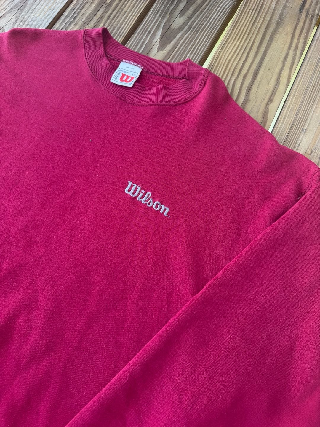 Wilson Crewneck Sweatshirt Size XXL Red Embroidered Logo Made In USA 3