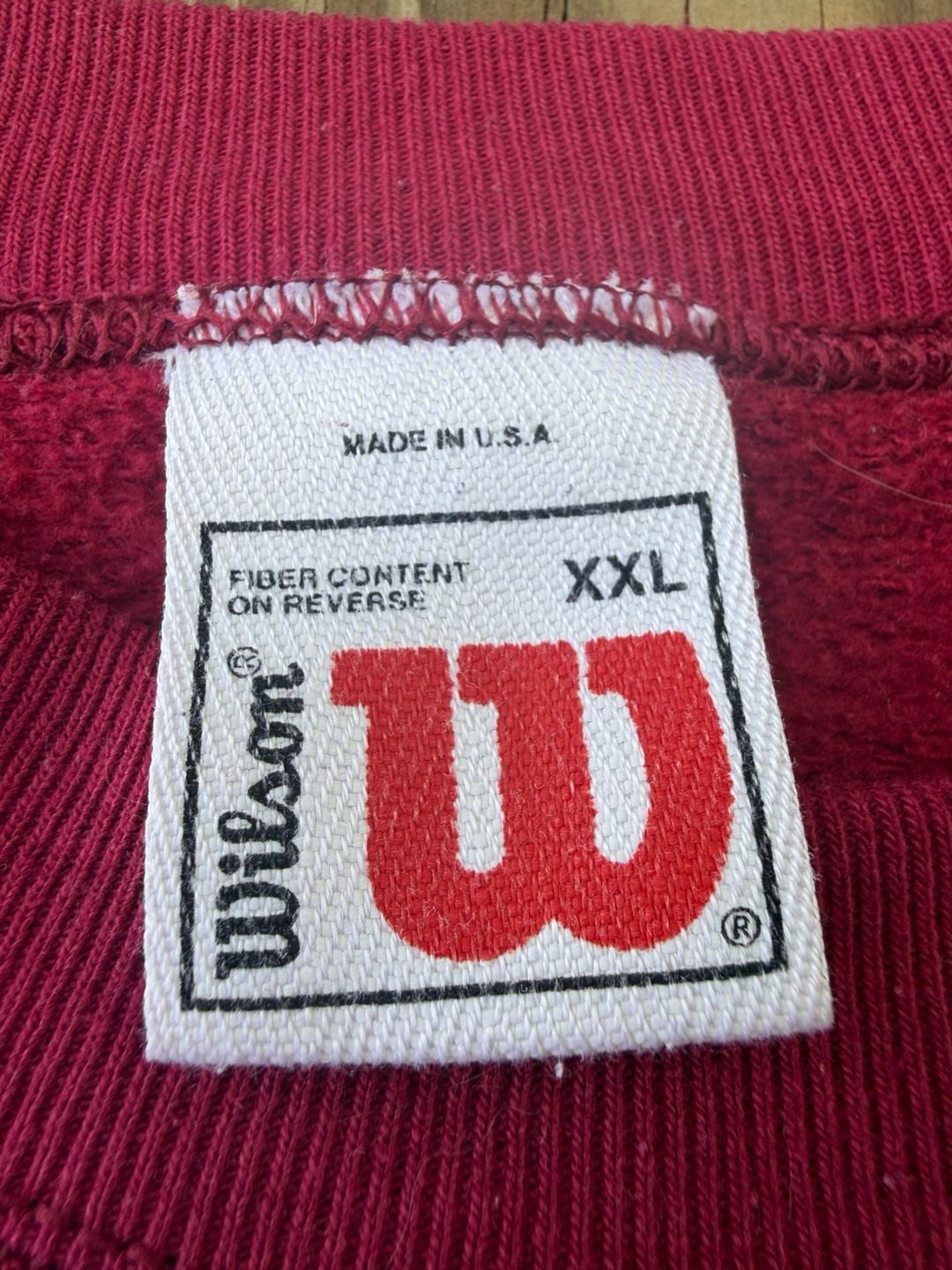 Wilson Crewneck Sweatshirt Size XXL Red Embroidered Logo Made In USA 4
