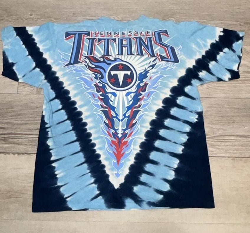 NFL Tennessee Titans Tie-Dye Graphic T-Shirt Blue 3