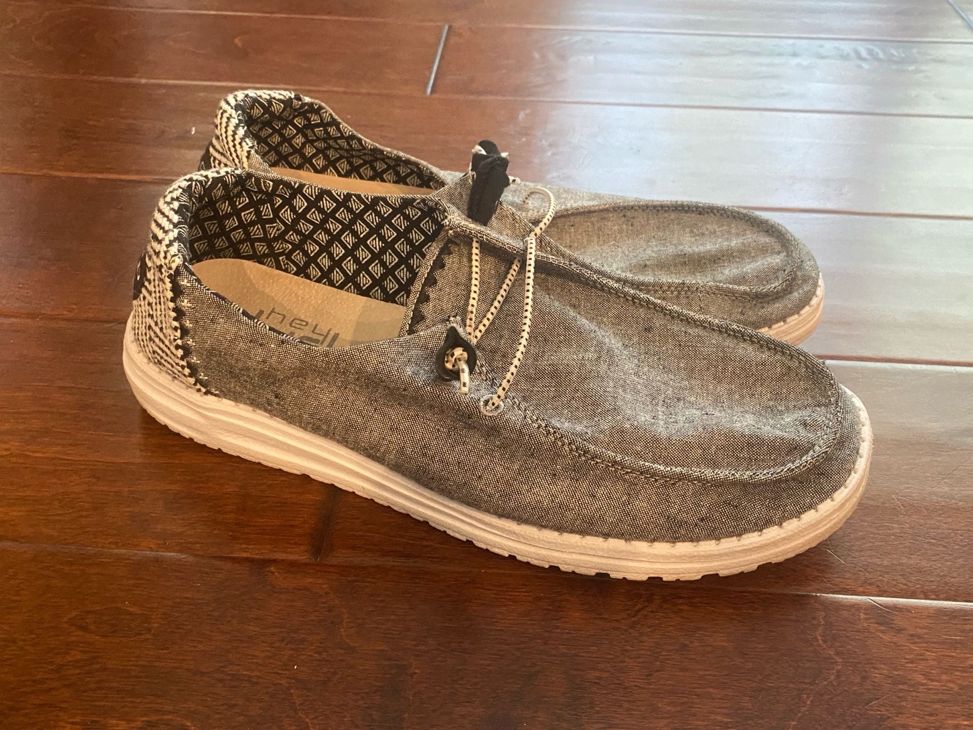 Hey Dude Wendy Chambray Braid Onyx Slip-On Shoes 5