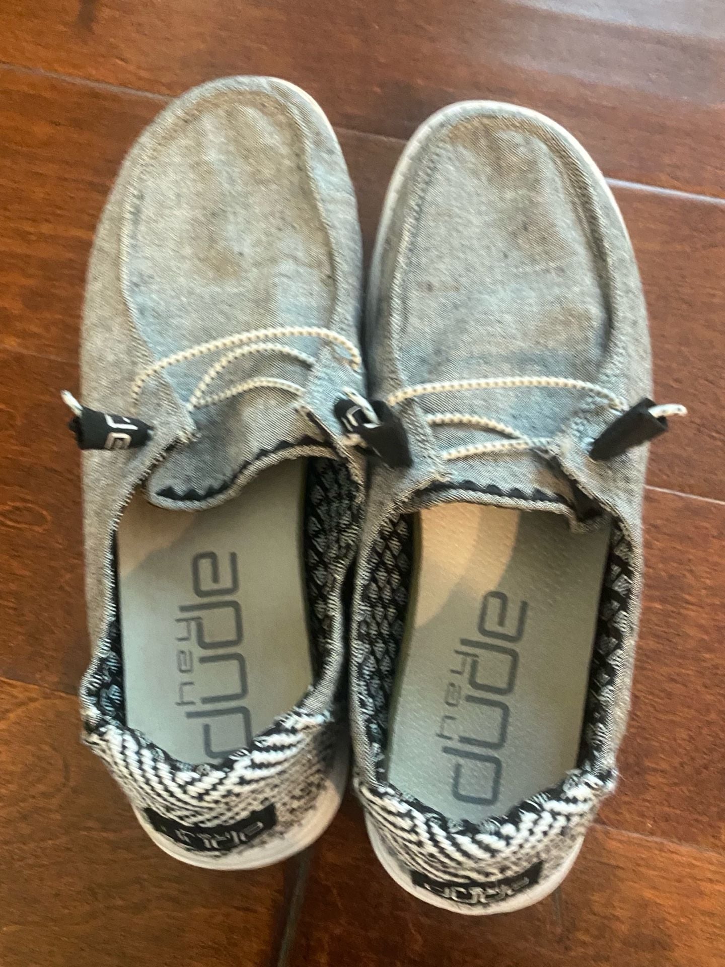 Hey Dude Wendy Chambray Braid Onyx Slip-On Shoes 6
