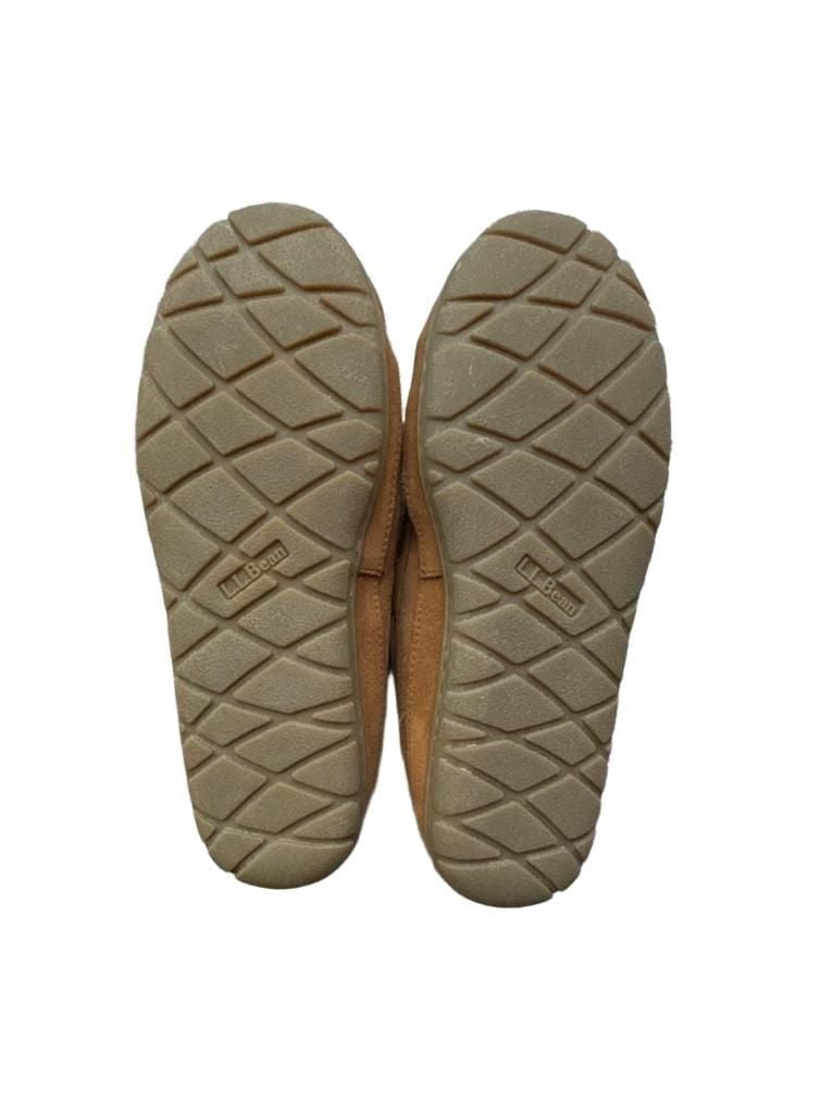 NWOT LL Bean Wicked Good Moccasin Size 8 Medium Brown Shearling Lined Slippers 3