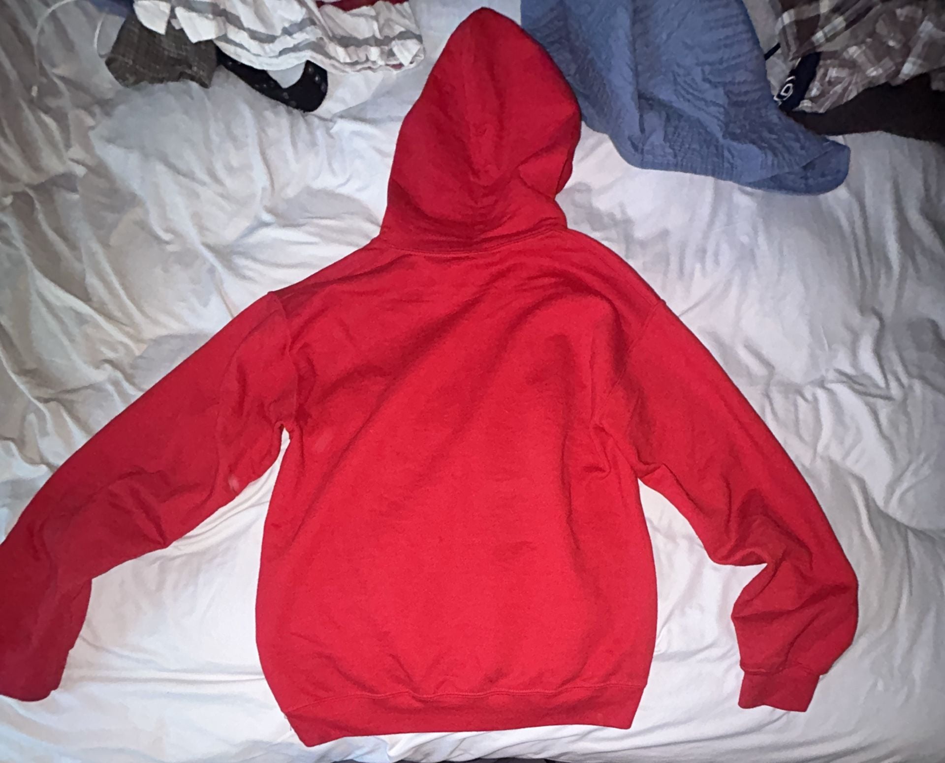Blank Red Pullover Hoodie 3