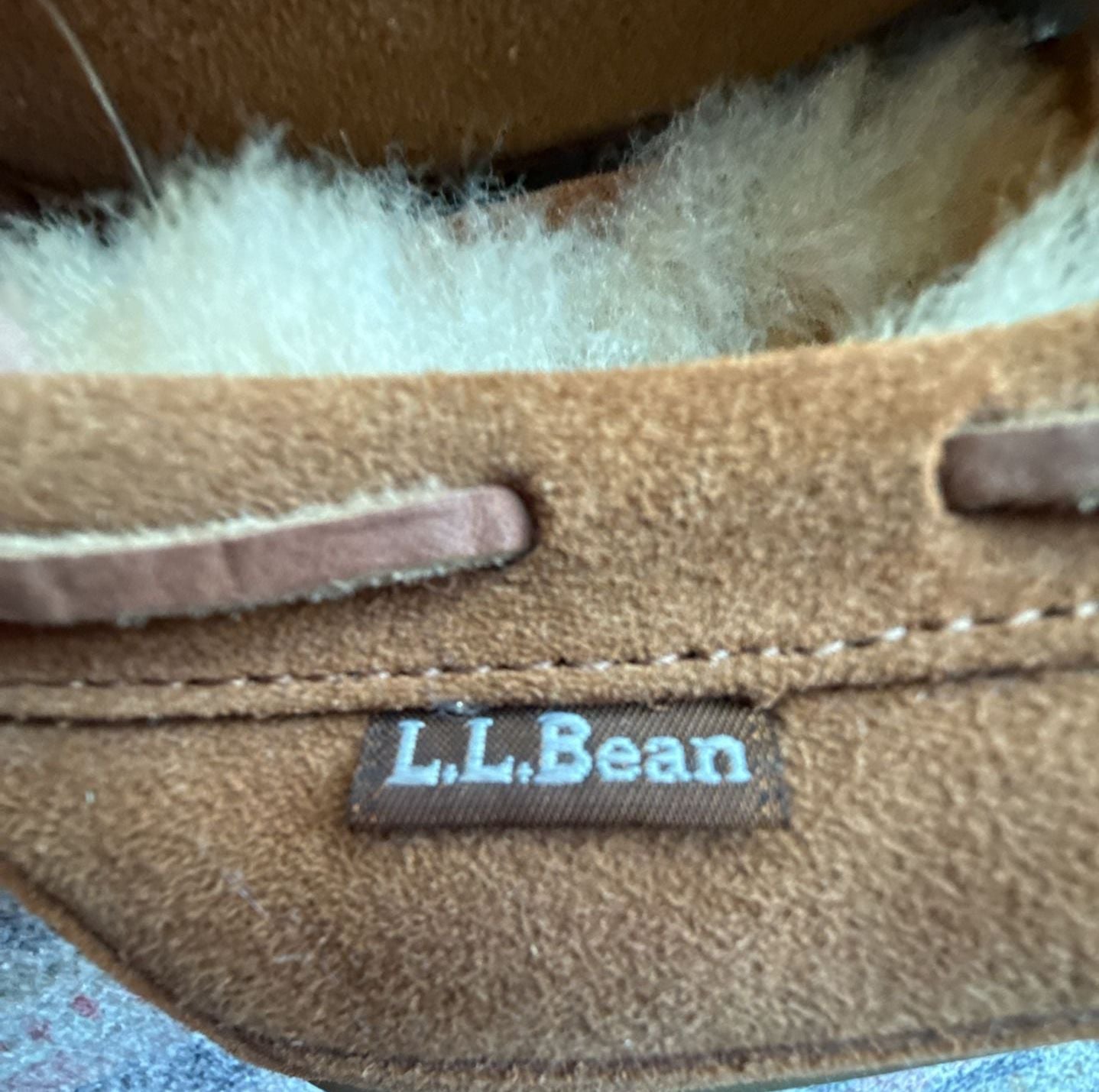NWOT LL Bean Wicked Good Moccasin Size 8 Medium Brown Shearling Lined Slippers 5