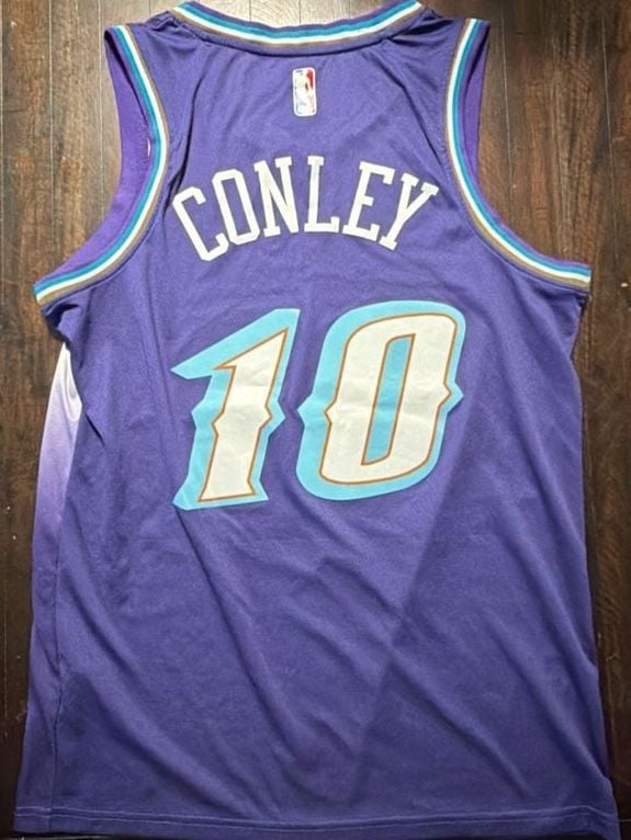Nike Utah Jazz Mike Conley #10 Size 40 Purple Swingman Jersey 2