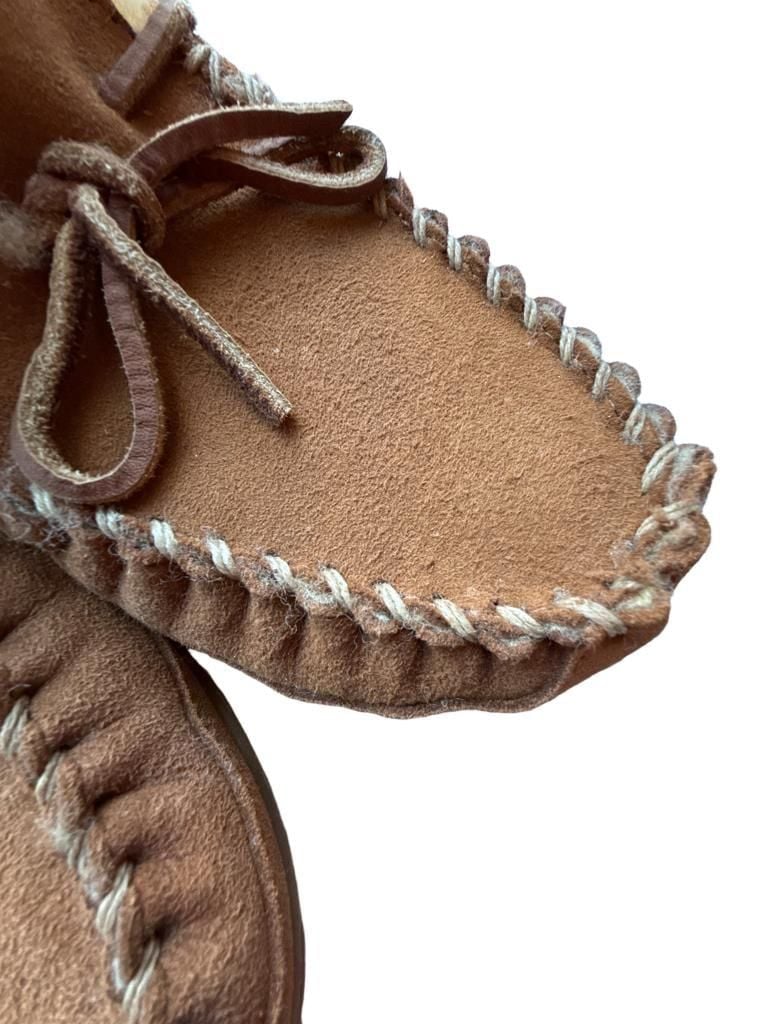NWOT LL Bean Wicked Good Moccasin Size 8 Medium Brown Shearling Lined Slippers 8