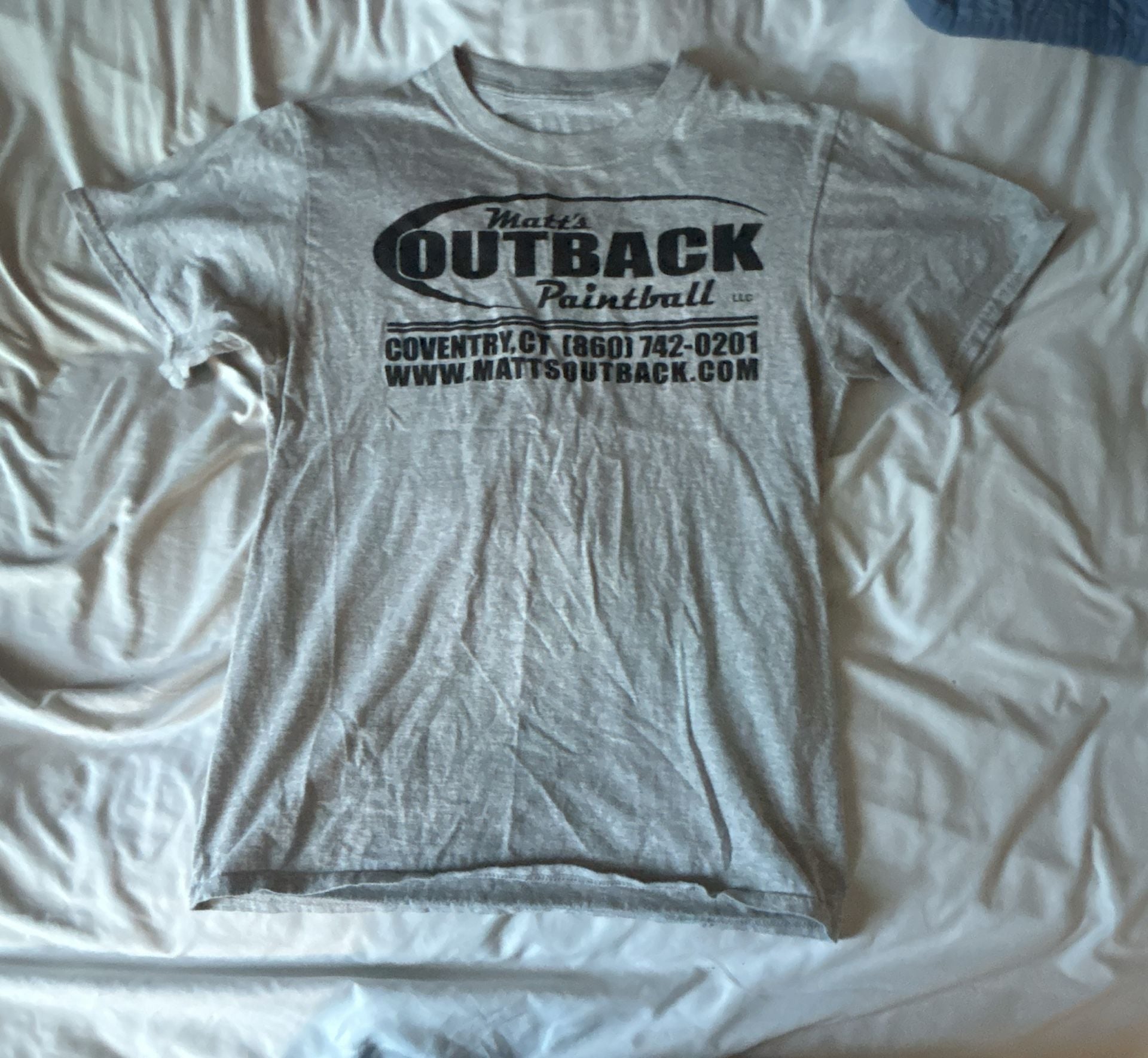 Gildan Matt's Outback Paintball Gray T-Shirt 1