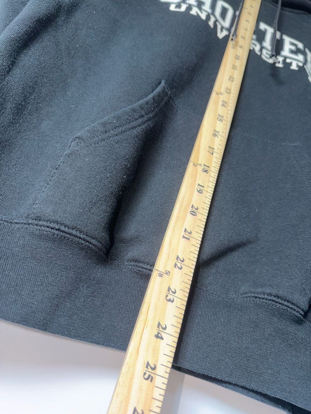 Champion Shorter University Hoodie Size M Black 7