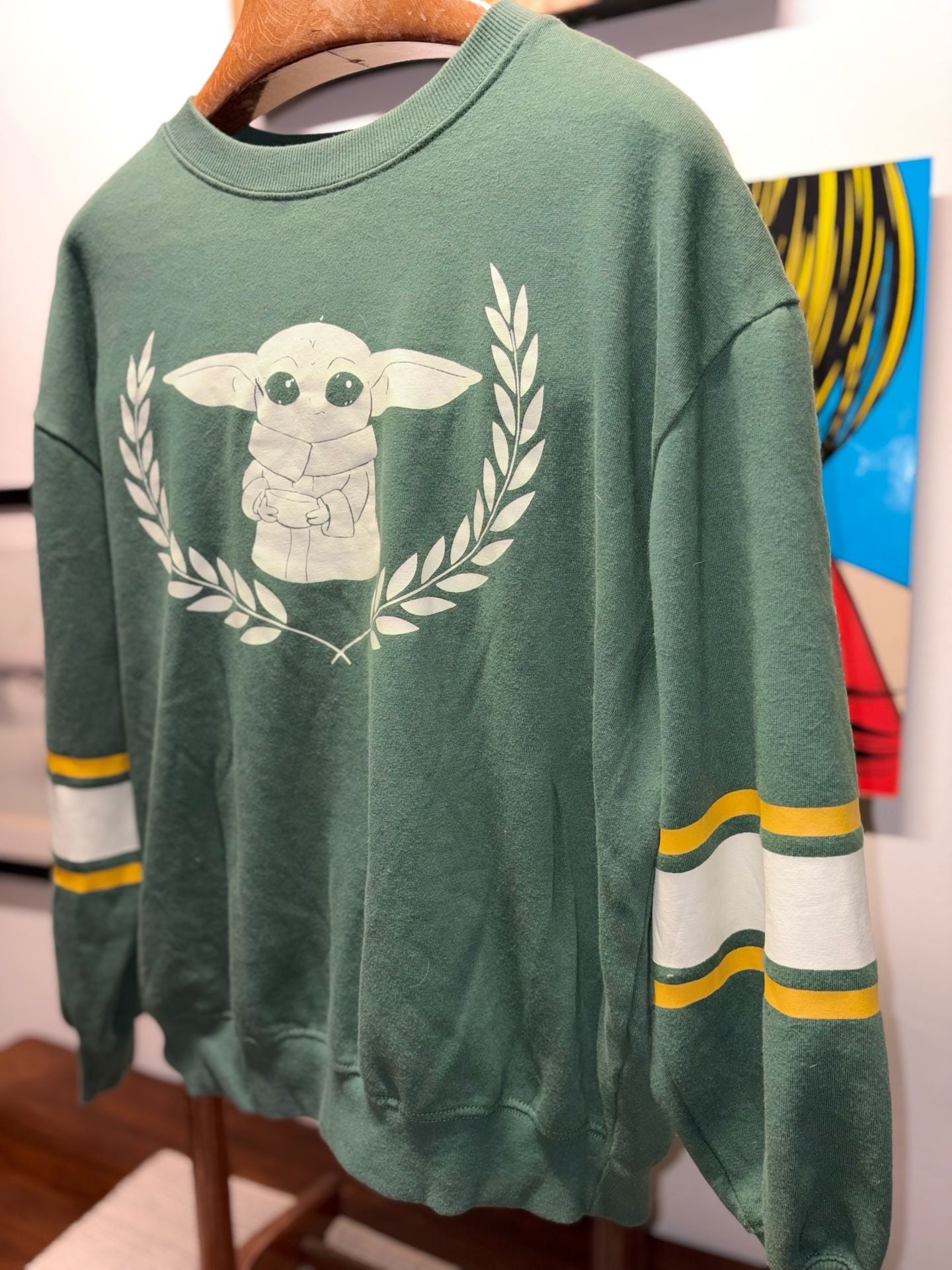 Star Wars Grogu Sweatshirt Size MD Green 7