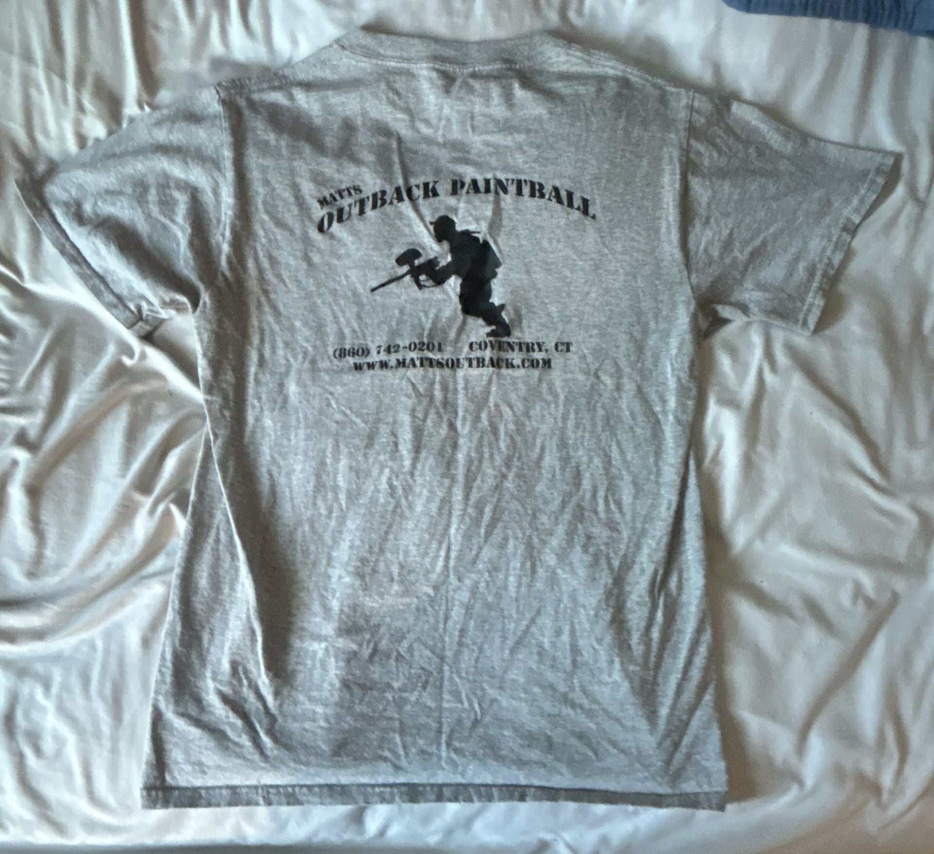 Gildan Matt's Outback Paintball Gray T-Shirt 2