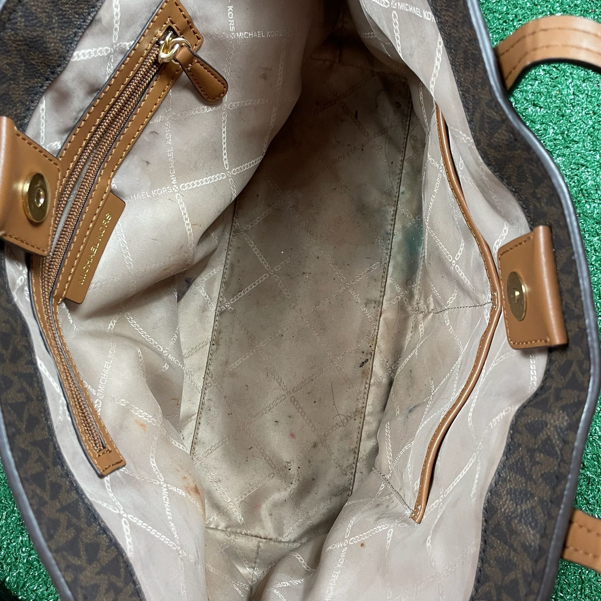Michael Kors Charlie Logo Medium Tote Brown Acorn 7