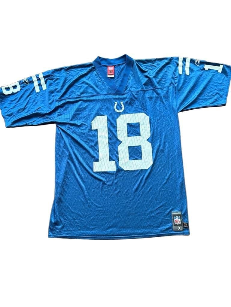 Reebok Indianapolis Colts Peyton Manning #18 Jersey Size XL Blue NFL 2