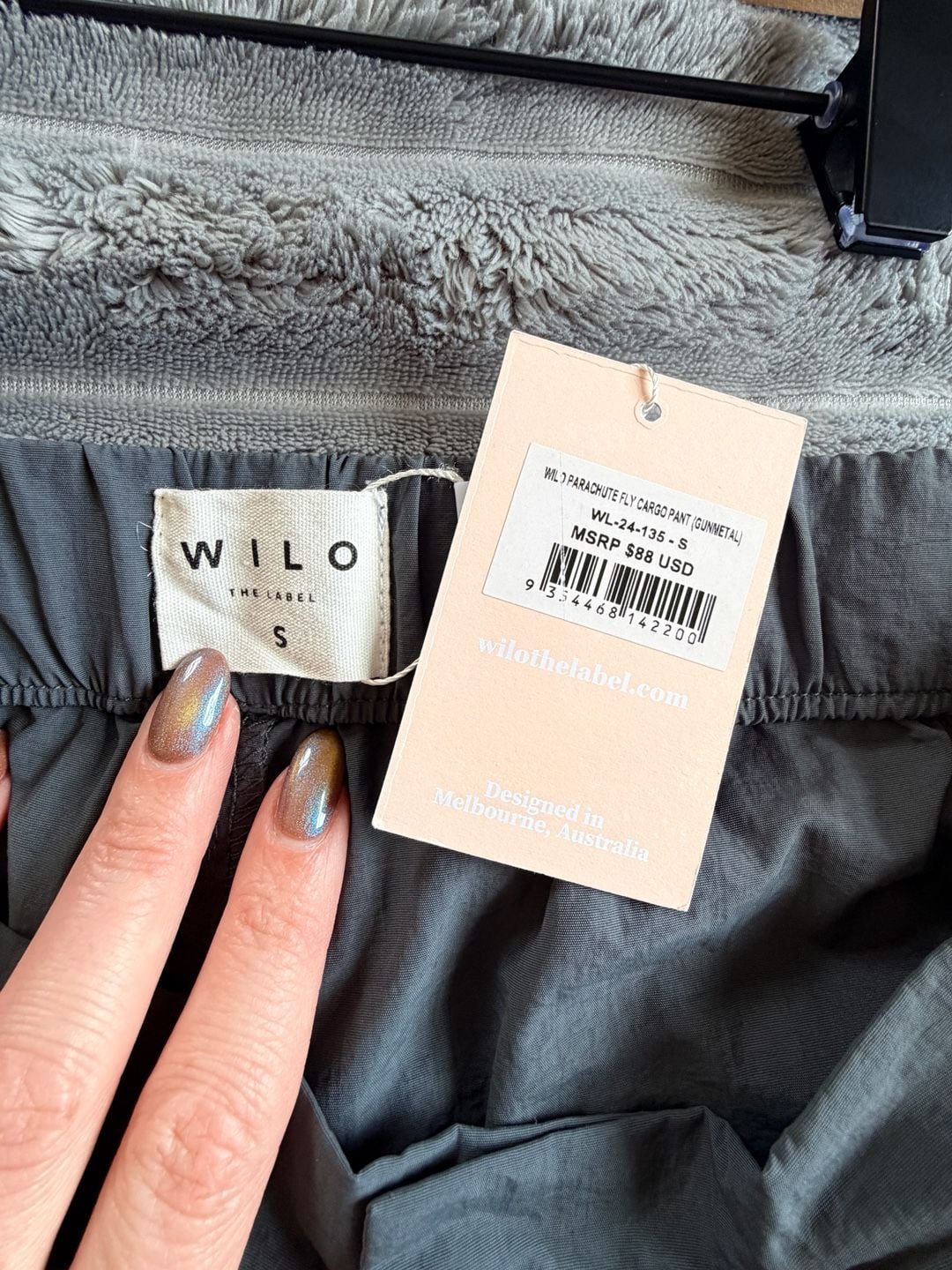 Wilo The Label Women’s Parachute Fly Cargo Pants Size S Gray NWT Gorpcore 4