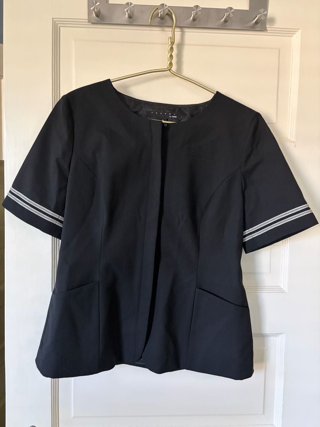 FOURRMY by Cintas Uniform Jacket Size 8 Black Short Sleeve 2
