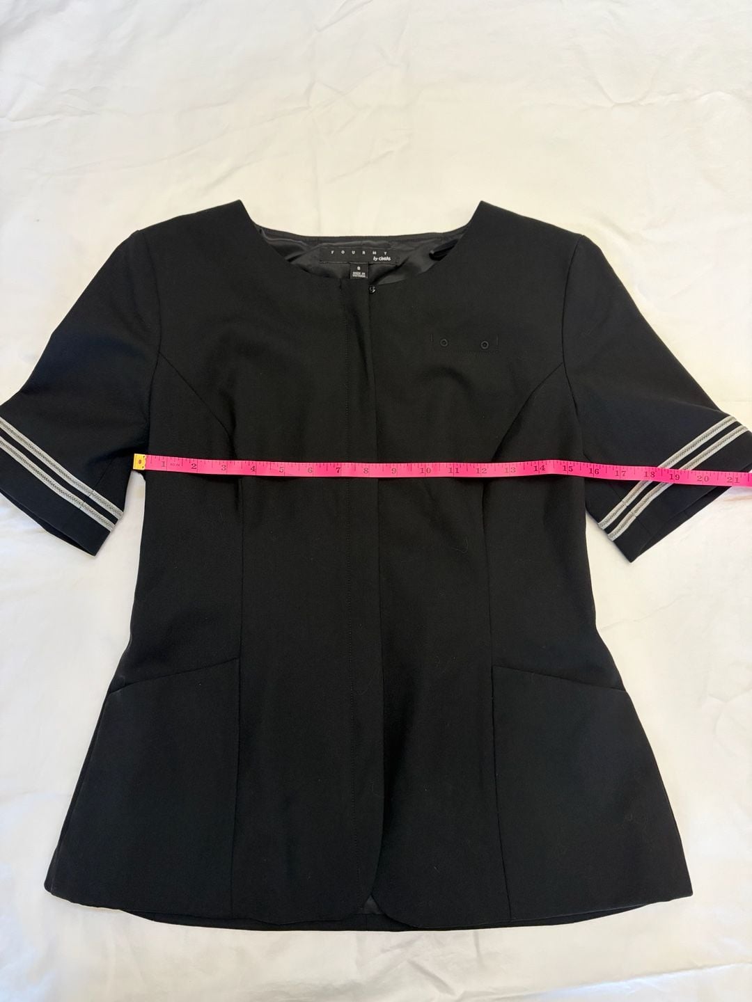 FOURRMY by Cintas Uniform Jacket Size 8 Black Short Sleeve 4
