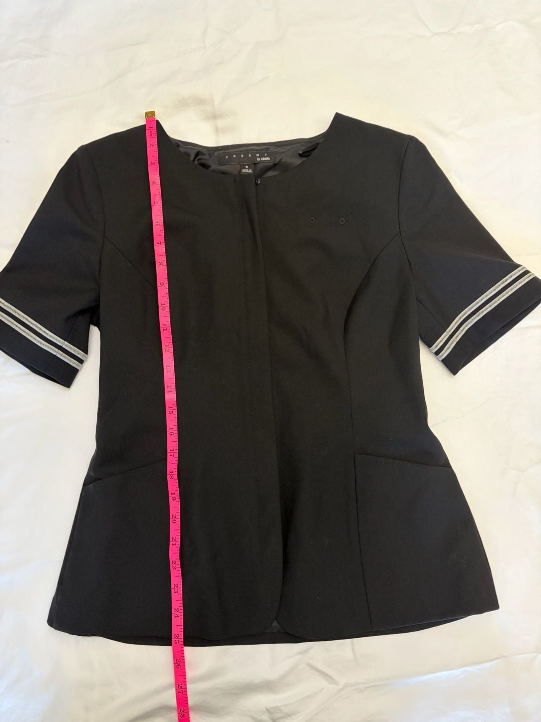 FOURRMY by Cintas Uniform Jacket Size 8 Black Short Sleeve 5