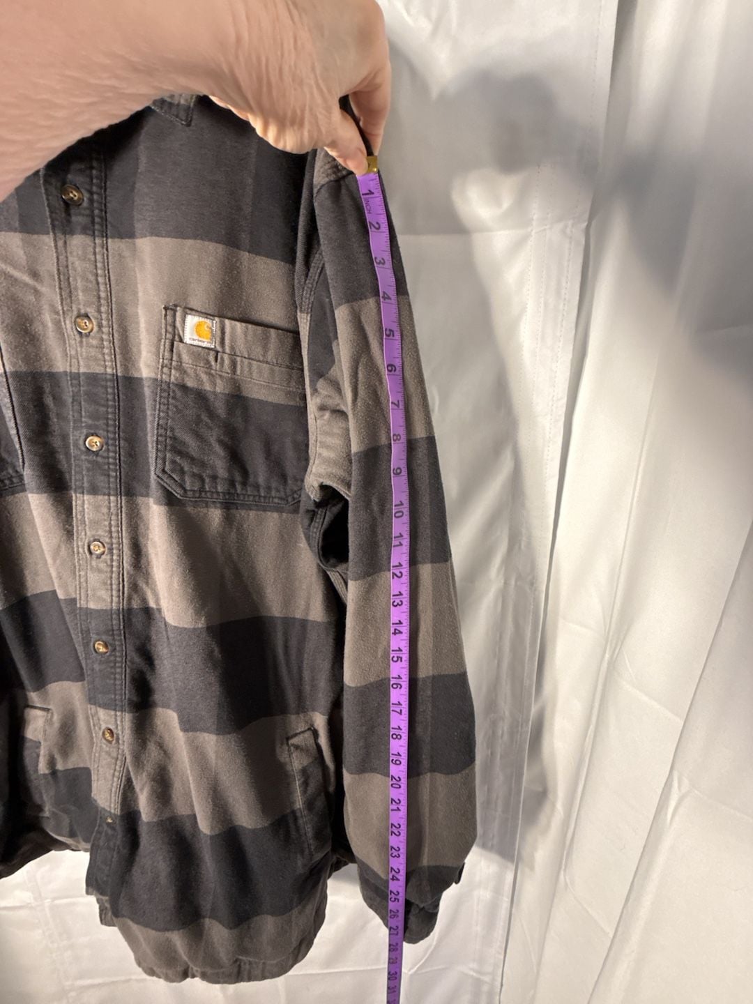 Carhartt Rugged Flex Hamilton Fleece Lined Shirt Jac Size 3XL Tall Plaid 12