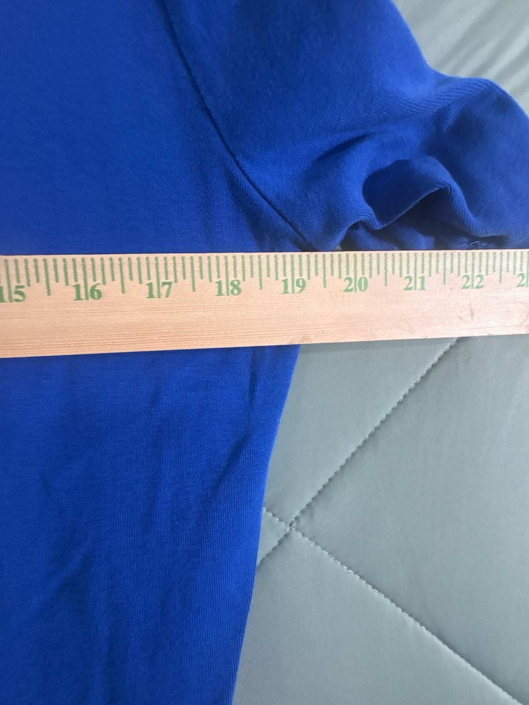 Chico's True Color Tees V-Neck Shirt Size 2 Blue Cotton 5