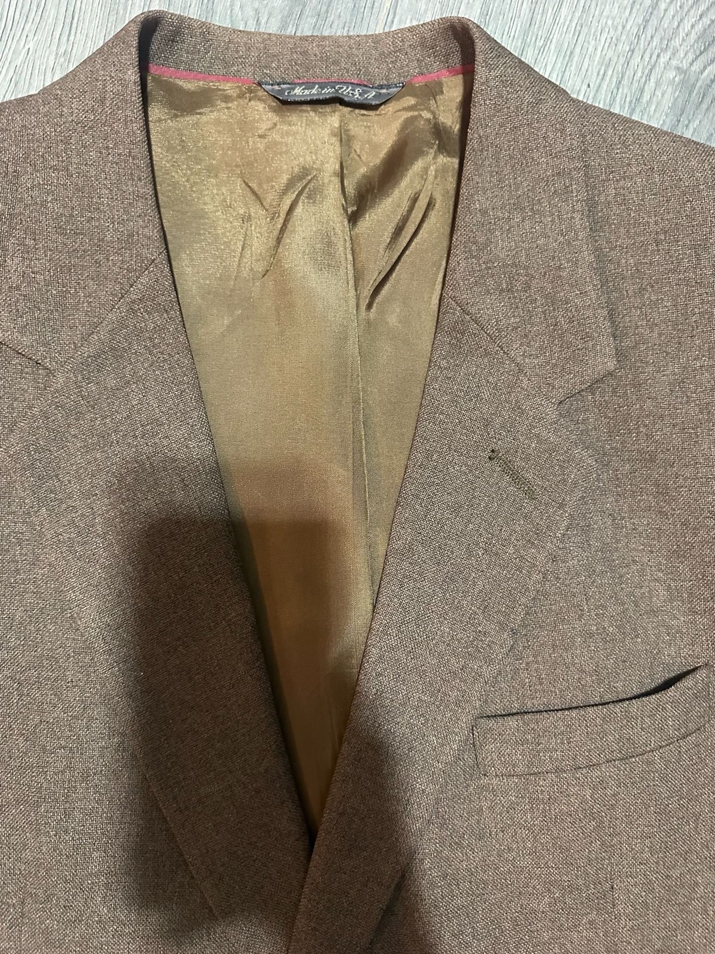 Levi's Business Class Sport Coat and pants Brown Jacket Made in USA 3