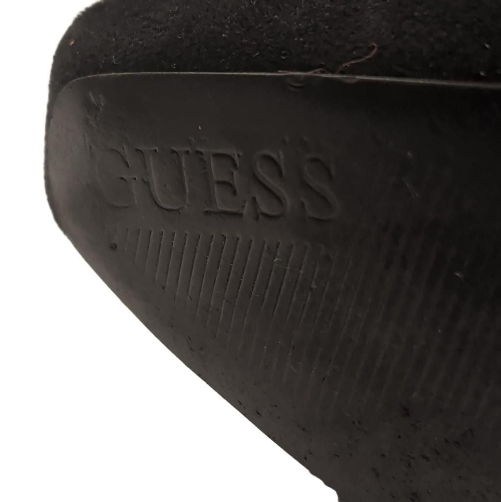 GUESS Women's Black Faux Leather Knee High Pointed Toe Stiletto Boots 10M 9