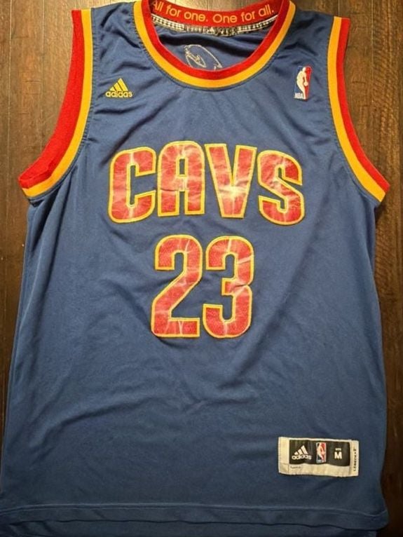Adidas LeBron James Cleveland Cavaliers Jersey Size M Blue #23 3