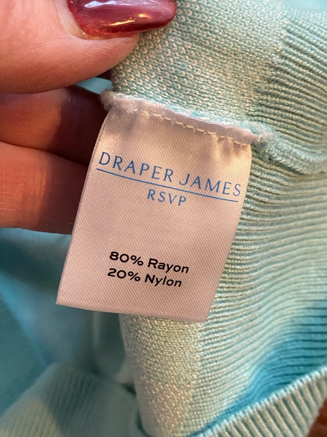 Draper James RSVP Gingham Cardigan Size M Turquoise White 7
