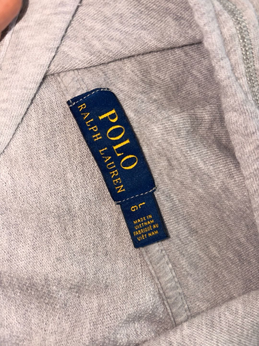 Polo Ralph Lauren Full Zip Hoodie Size L Gray Embroidered Logo Sweatshirt 5