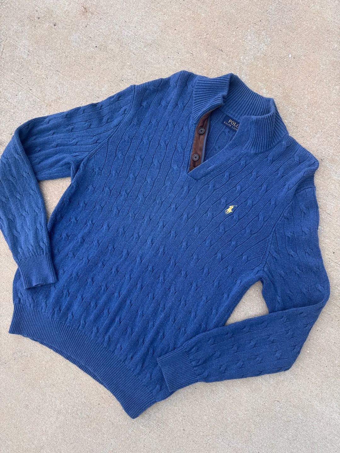 Vintage 90’s Rare Polo Ralph Lauren Festive Cable Knit Sweater 100% Tussah Silk 3
