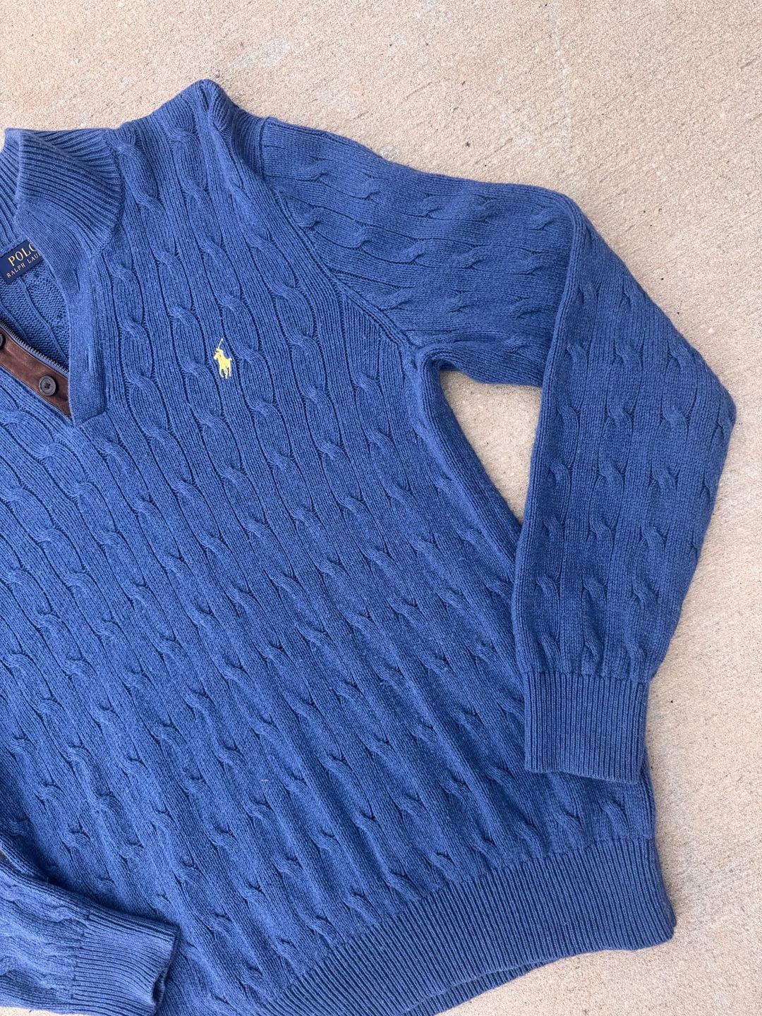 Vintage 90’s Rare Polo Ralph Lauren Festive Cable Knit Sweater 100% Tussah Silk 5
