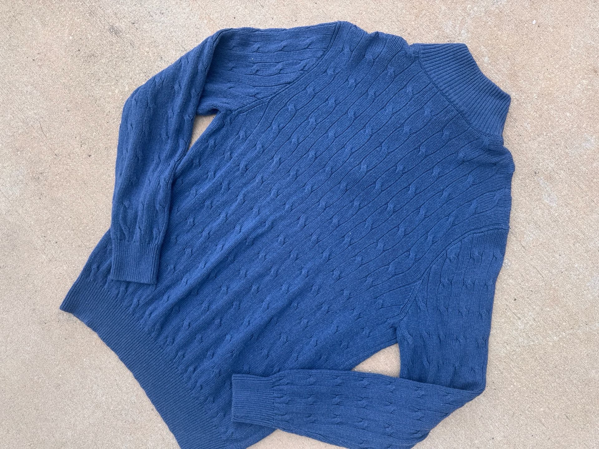 Vintage 90’s Rare Polo Ralph Lauren Festive Cable Knit Sweater 100% Tussah Silk 12