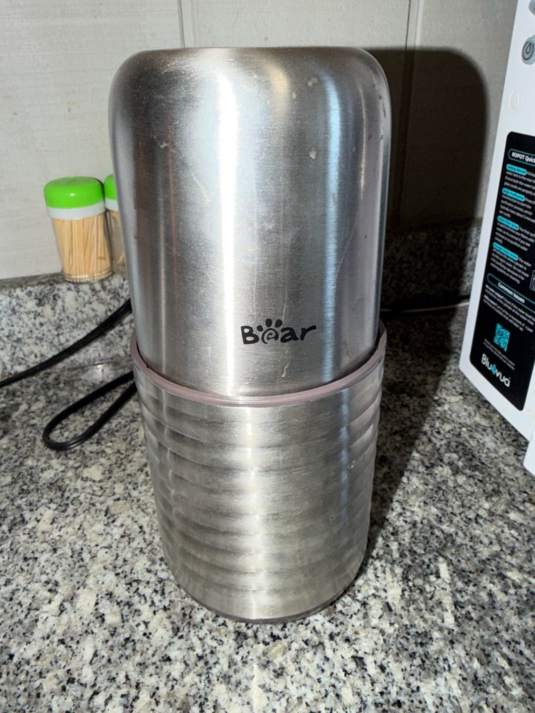Bear Stainless Steel Electric Coffee and Spice Grinder Silver 1
