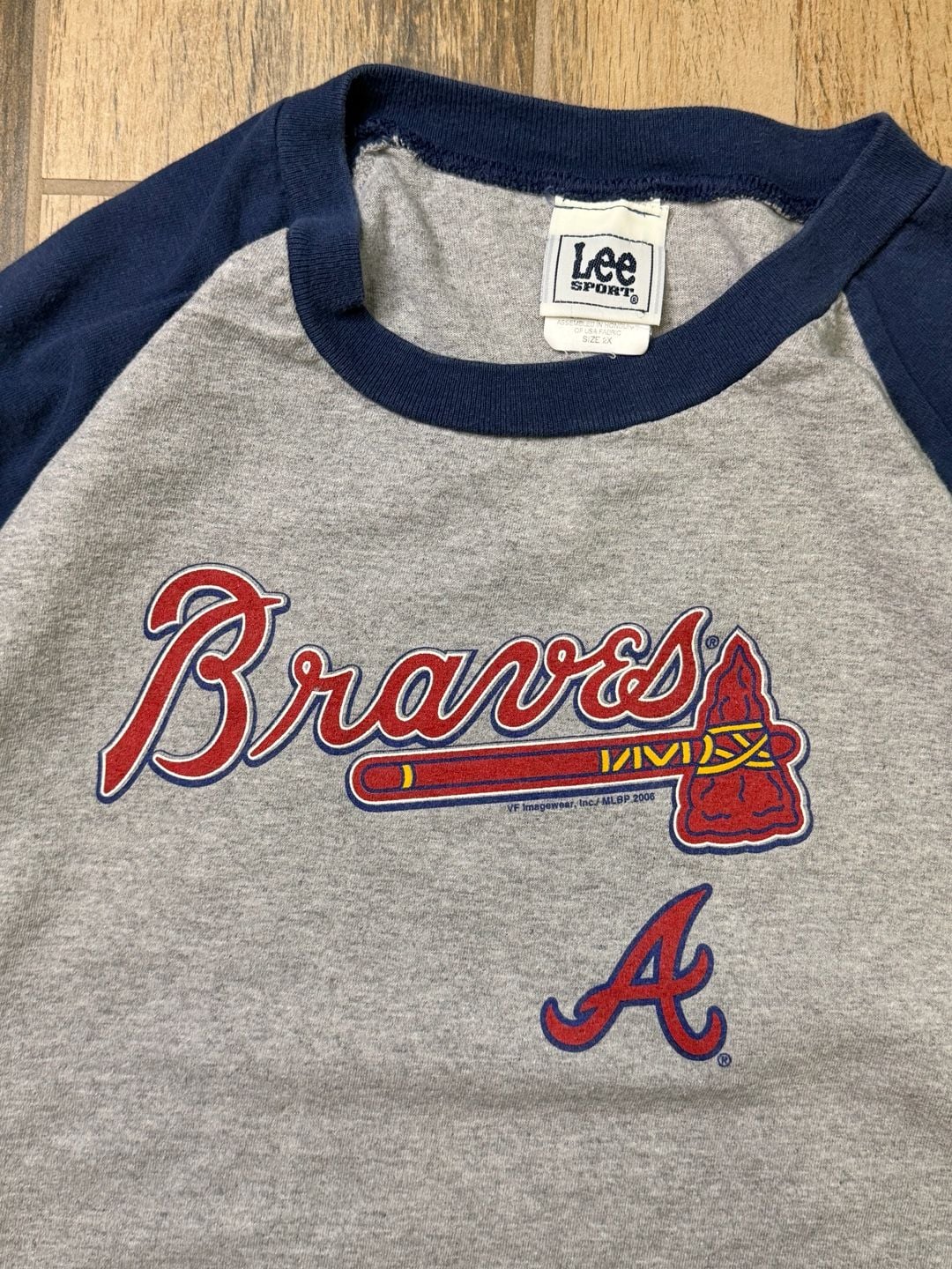 Vintage Atlanta Braves 3/4 sleeve T-Shirt 2006 Size 2XL 3