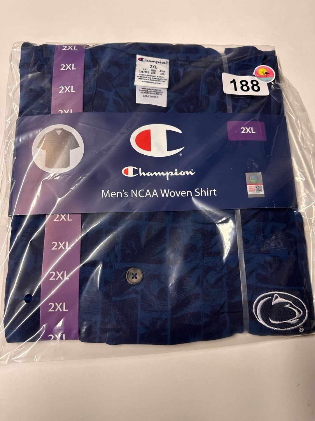 Champion Penn State Nittany Lions NCAA Woven Shirt Size 2XL Blue 3