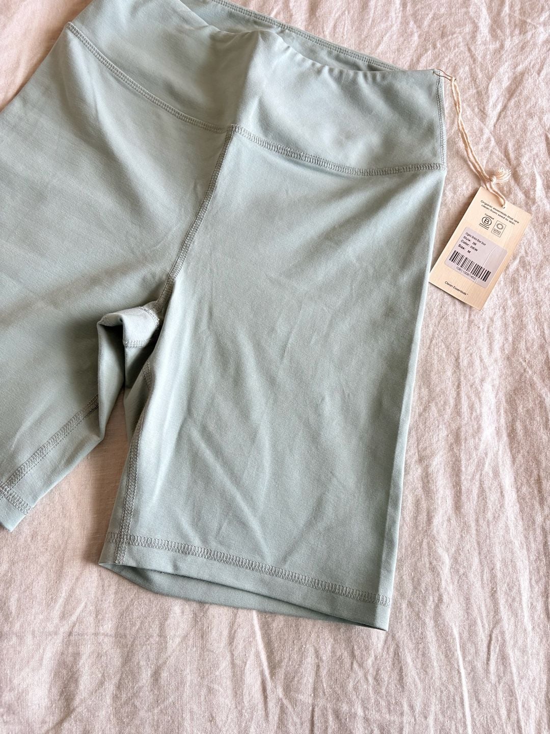 Limited Edition Color Mate Organic Stretch Biker Short Size M Dew Organic Cotton 6