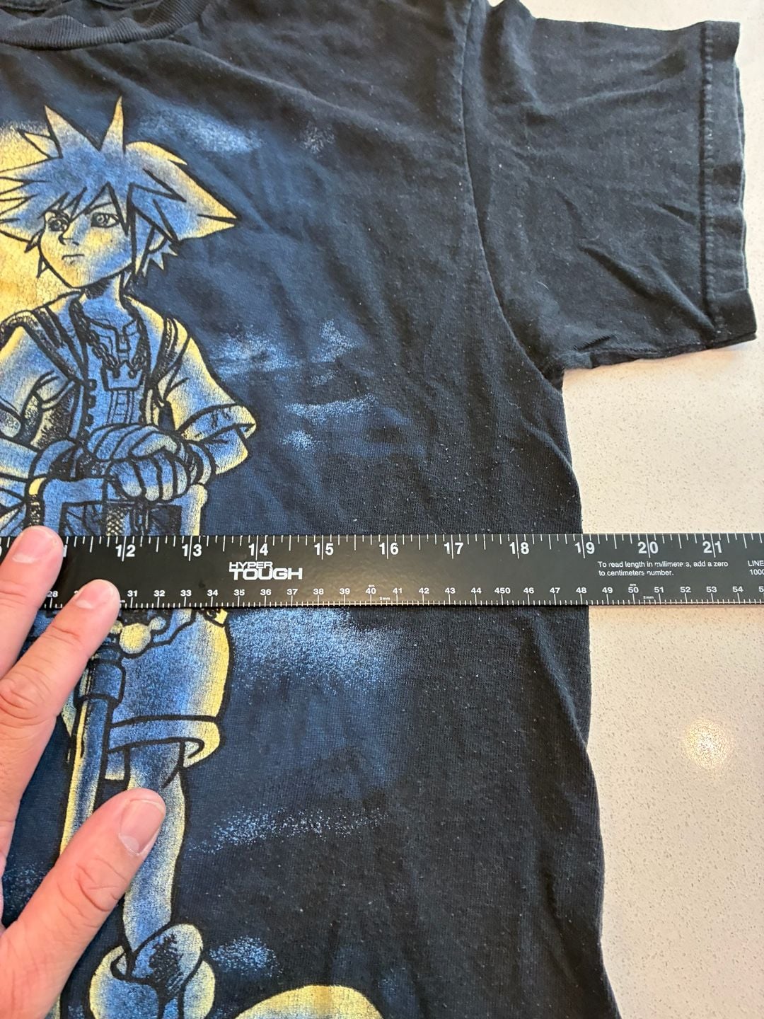 Vintage Y2K Kingdom Hearts Sora Video Game Promo Graphic T-Shirt Size M Black 7