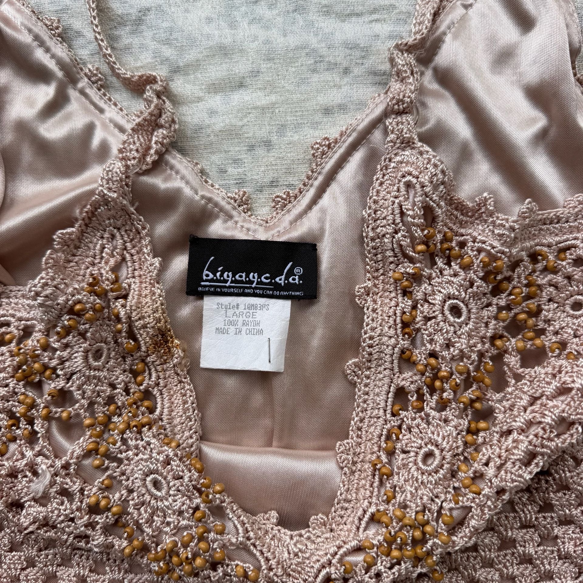 Vintage Crochet Beaded Cami 3
