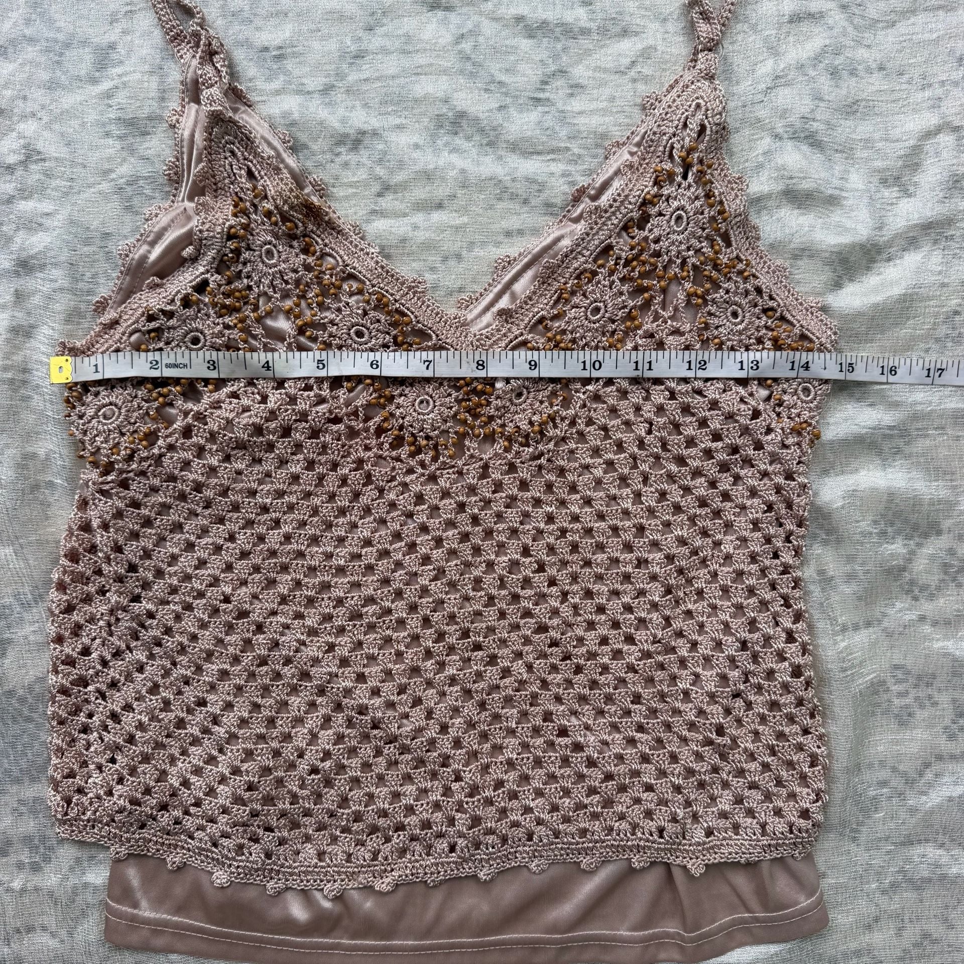 Vintage Crochet Beaded Cami 4