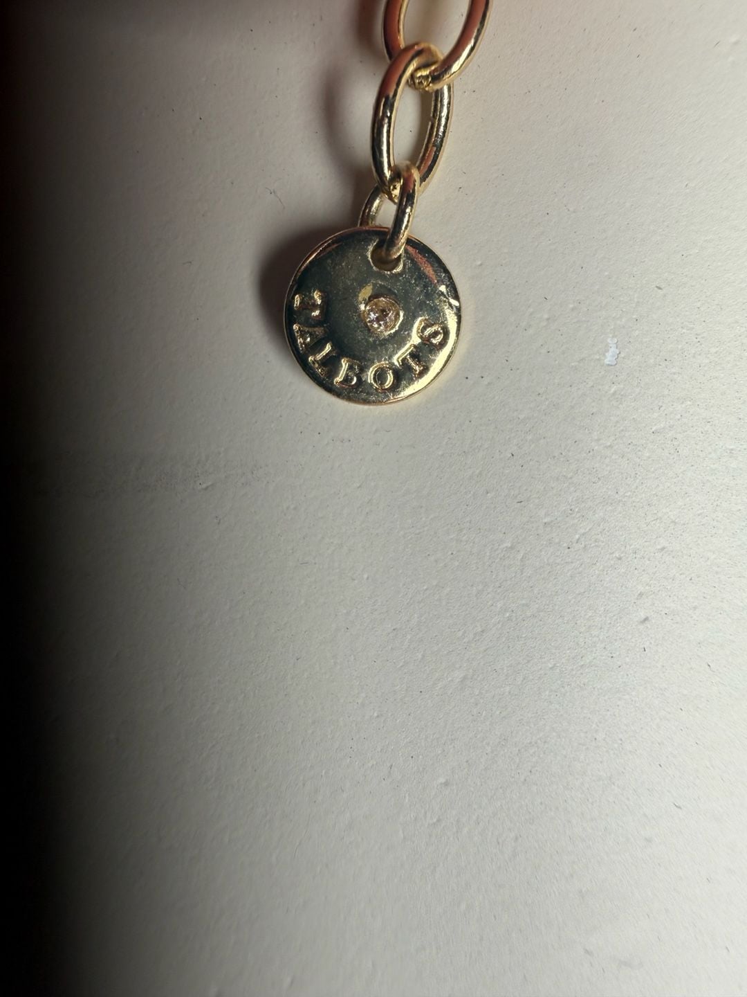 Talbots Gold-Tone Blue Bead Link Statement Necklace 6