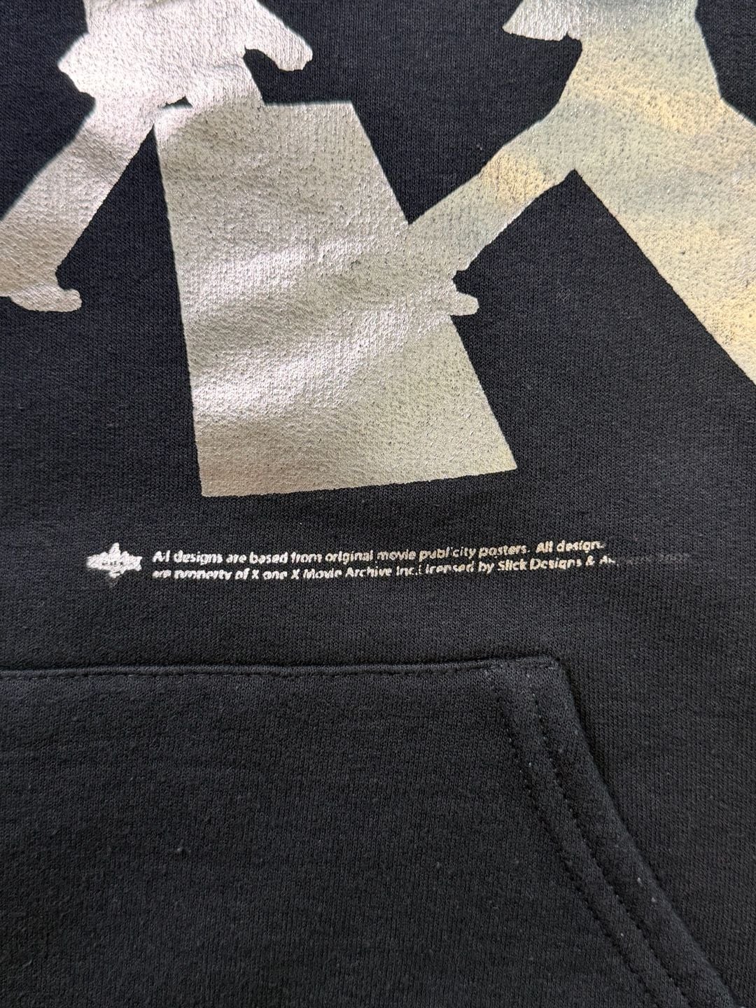 Vintage The Beetles Abbey Road Hoodie Size XL Black Gold 2007 RARE PRINT 3