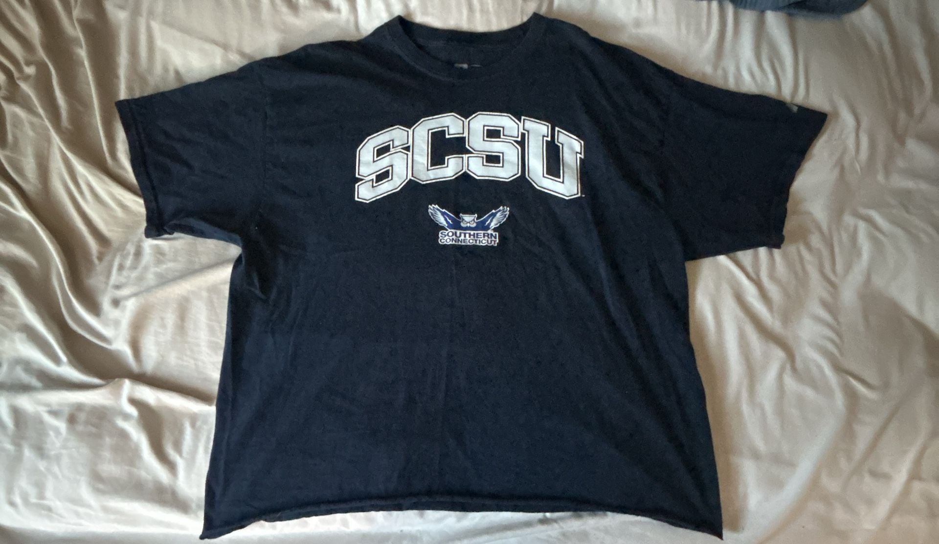 Champion Southern Connecticut State University T-Shirt Black Cropped 2