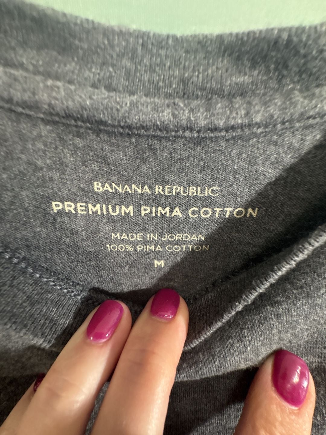 Banana Republic Premium Pima Cotton T-Shirt Size M Dark Grey 3