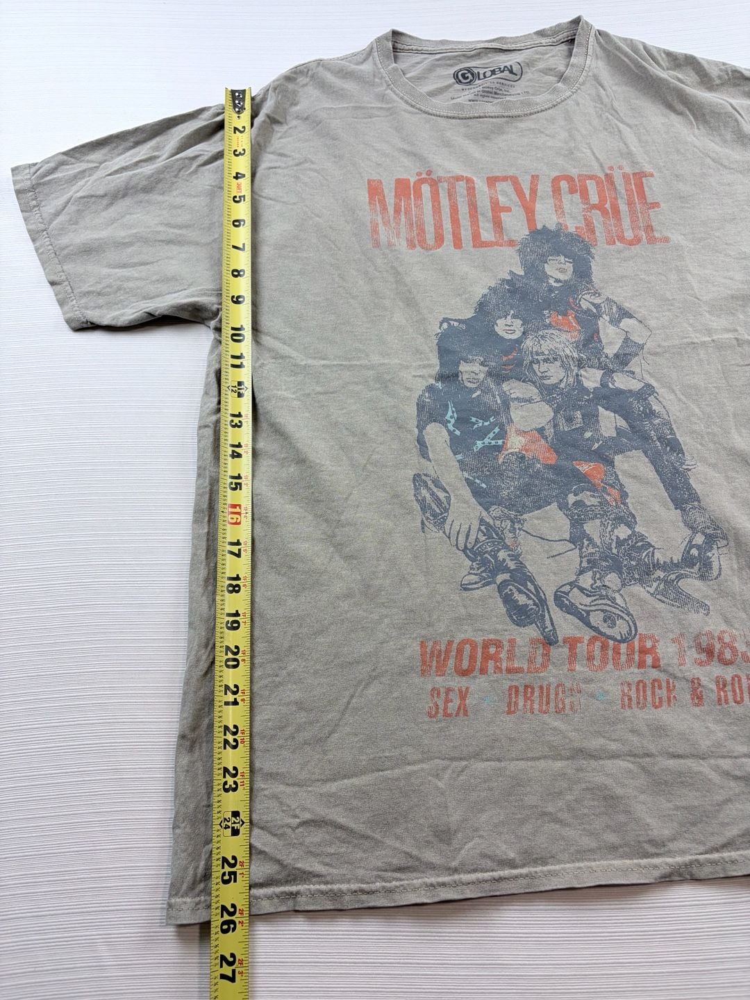 VTG Mötley Crüe World Tour 1983 T-Shirt M/L Sand Beige 6