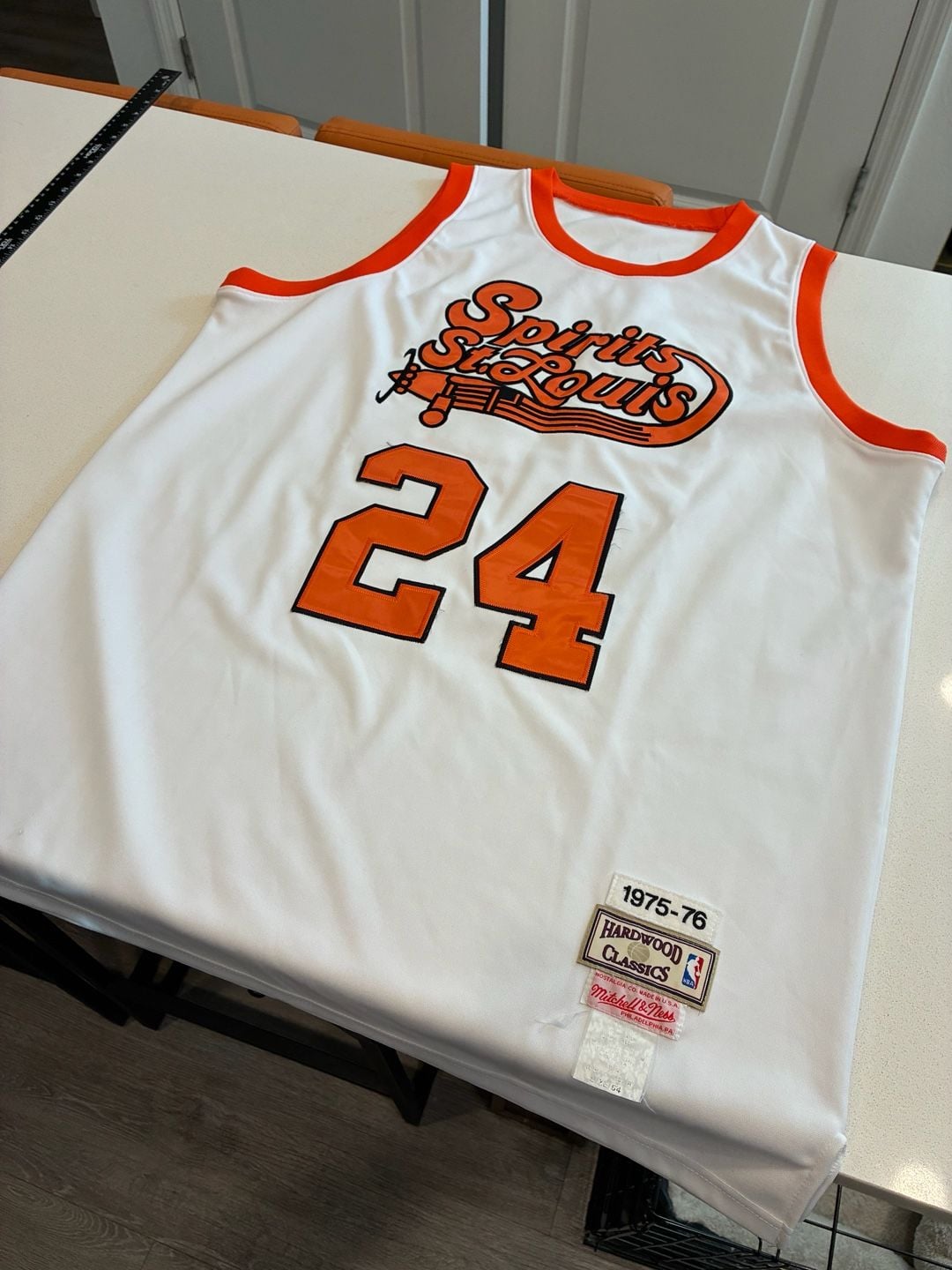 Mitchell & Ness Spirits St Louis 24 Marvin Jersey Size 54 3