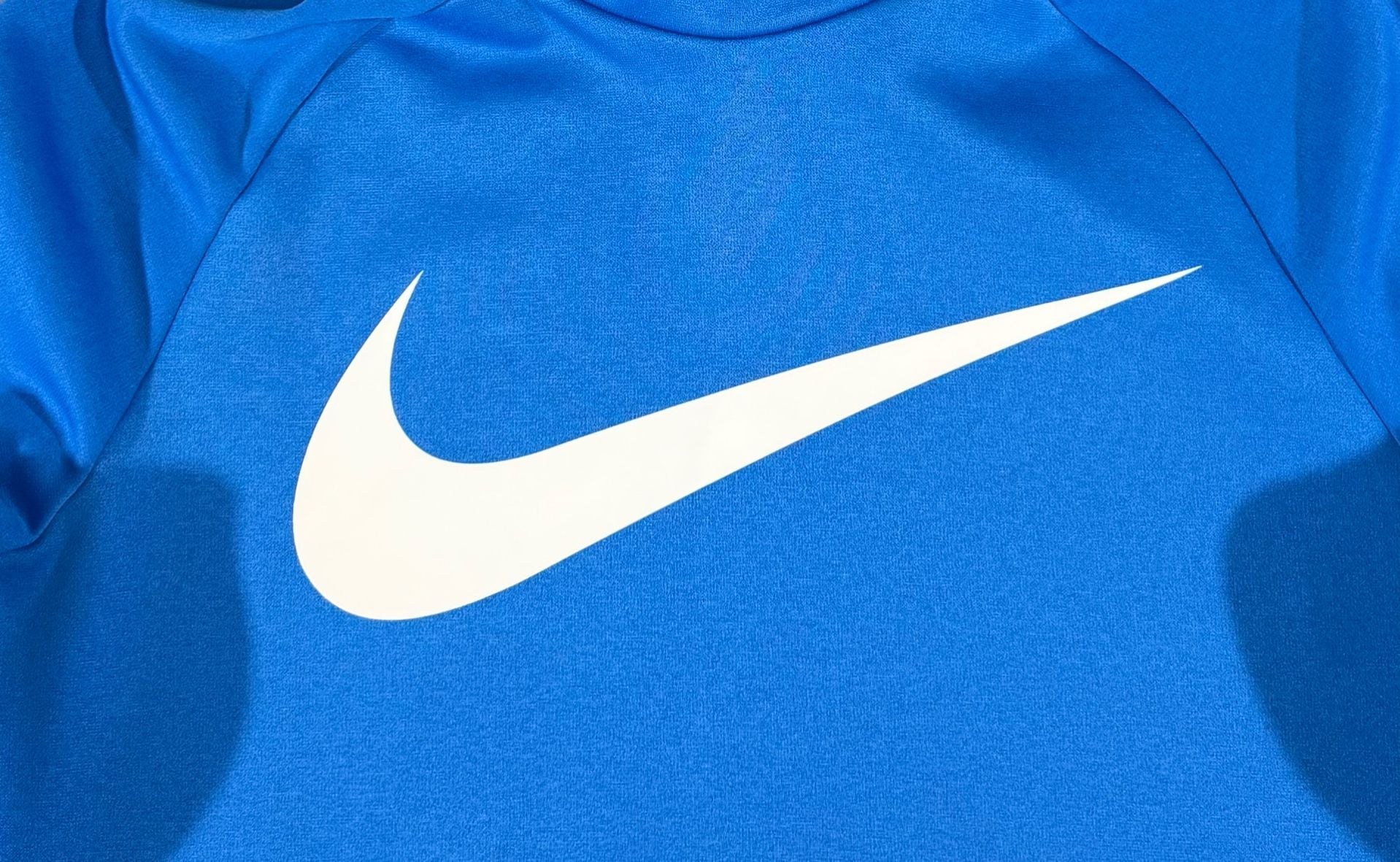 Nike Dri-FIT KO 3.0 Performance Pullover Hoodie Size M Blue White Big Swoosh 3