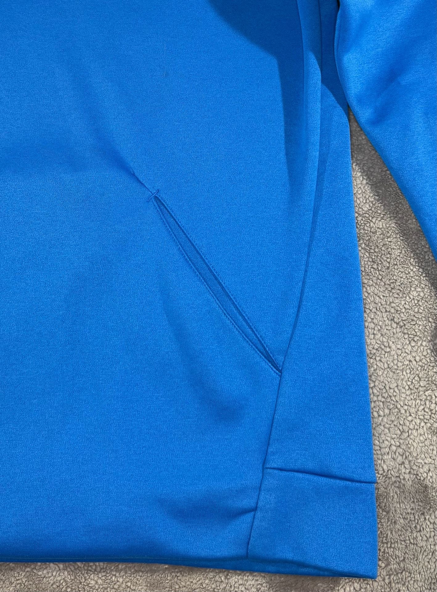 Nike Dri-FIT KO 3.0 Performance Pullover Hoodie Size M Blue White Big Swoosh 7